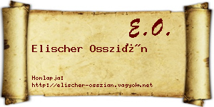 Elischer Osszián névjegykártya